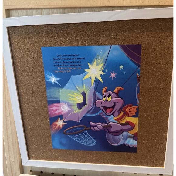 Disney Handmade Custom Pin Board Featuring Figment Little Golden Book - Picture 1 of 5